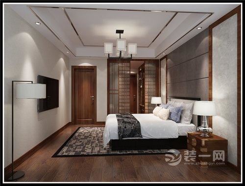 南昌国贸天琴湾小区三居室简约中式风格装修设计